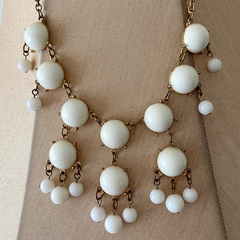 Cream statement necklace